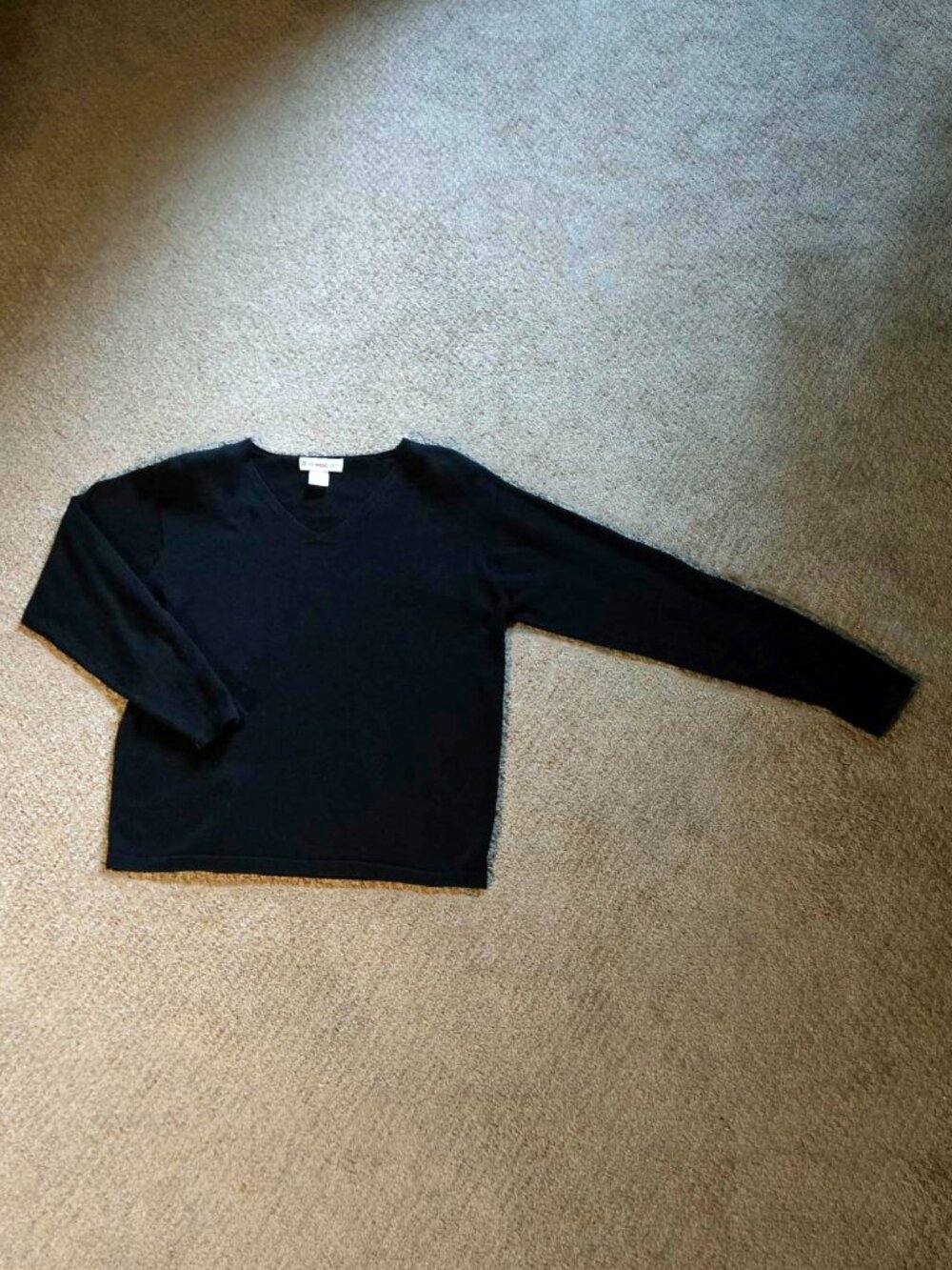 Dress Barn Black Cotton Blend Sweater Top — Medium